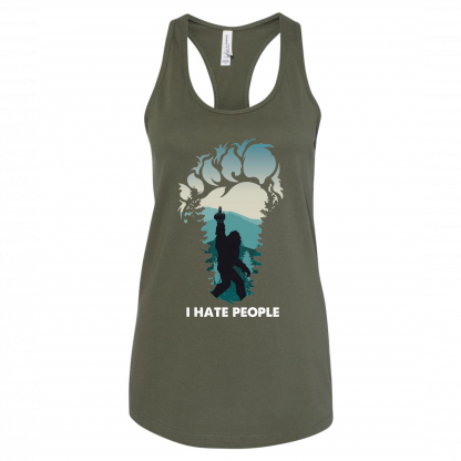 I HATE PEOPLE, SASQUATCH RACERBACK